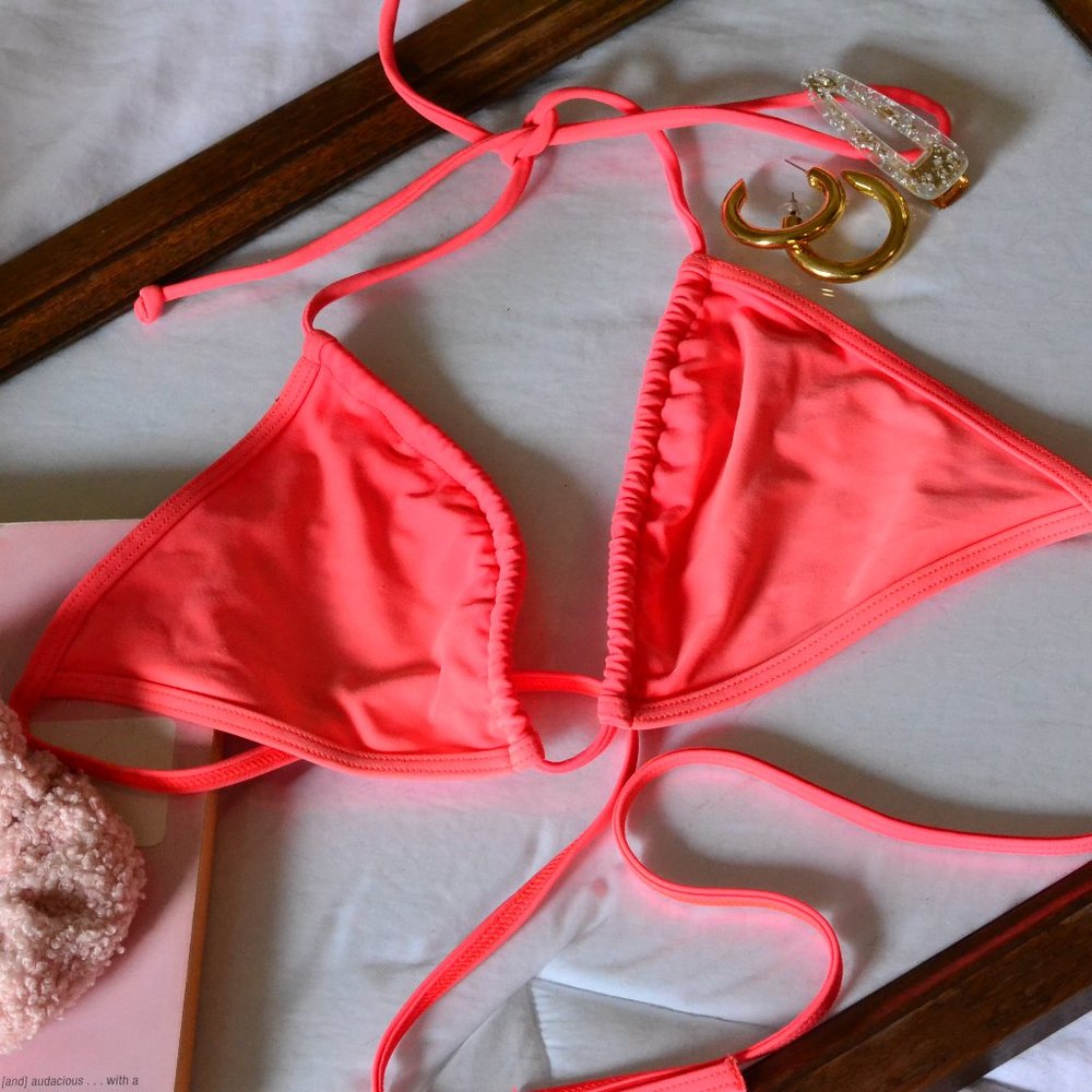 Neon pink Victoria's Secret bikini top
